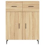 vidaXL Buffet haut Chêne sonoma 69 5x34x180 cm Bois d'ingénierie
