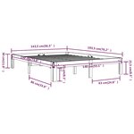 vidaXL Cadre de lit sans matelas bois de pin massif 140x190 cm