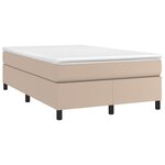 vidaXL Sommier à lattes de lit avec matelas Cappuccino 120x200 cm