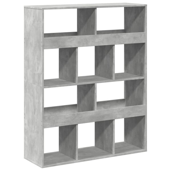 vidaXL Bibliothèque gris béton 100x33x125 5 cm bois d'ingénierie