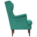 vidaXL Fauteuil Turquoise Velours