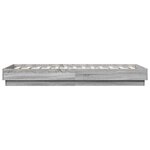 vidaXL Cadre de lit sonoma gris 75x190 cm bois d'ingénierie