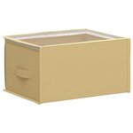 vidaXL Boîte de rangement avec fenêtre transparente 2 Pièces Crème