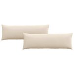 vidaXL Coussins de canapé 2 pc tissu Beige 120 x 40 cm