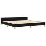 Cadre de lit en tissu noir vidaXL 200x200 cm