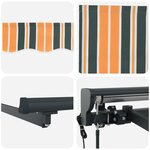vidaXL Store Rétractable Automatique avec LED Vert et Blanc 400x350 cm