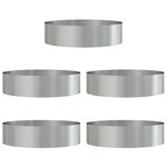 vidaXL Pots de jardin 5 Pièces Argent 80 x 80 x 20 cm Acier galvanisé