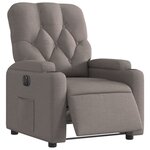 vidaXL Fauteuil inclinable électrique Taupe Tissu