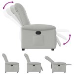 vidaXL Fauteuil inclinable gris nuage tissu