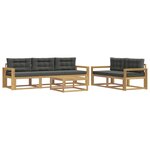vidaXL Ensemble de canapés d'extérieur 6 Pièces Blanc et anthracite