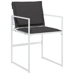 vidaXL Ensemble de Salle à Manger de Jardin 9 Pièces avec Coussins Blanc Textilène et Acier