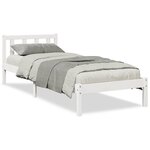 vidaXL Cadre de lit extra long sans matelas 90x210 cm bois massif pin