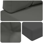 vidaXL Coussin de canapé d'extérieur 3 Pièces Anthracite Polyester