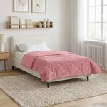 vidaXL Duvet d'été simple Matelassé Rose 140 x 220 cm