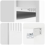 vidaXL Cabinet de chevet mural Blanc brillant 49 x 34 5 x 20 cm
