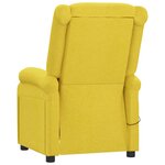 vidaXL Fauteuil inclinable électrique Jaune Tissu