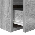 vidaXL Table de chevet murale sonoma gris 38x34x40 cm