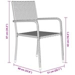 vidaXL Ensemble de salle à manger pour jardin 3 Pièces Noir Poly rotin