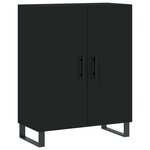 vidaXL Buffet haut Noir 69 5x34x180 cm Bois d'ingénierie