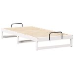 vidaXL Cadre de lit Blanc 100 x 210 cm Pin massif
