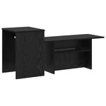 vidaXL Table console Chêne noir 91 5 x 35 x 38 5 cm Bois d'ingénierie