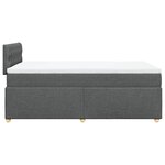 vidaXL Sommier à lattes de lit avec matelas Gris foncé 120x200cm Tissu