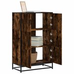 vidaXL Buffet haut chêne fumé 68x35x106 5 cm bois d'ingénierie métal