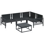 vidaXL Ensemble de canapé de jardin 6 Pièces Anthracite Acier