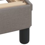 vidaXL Lit avec matelas Dover taupe 100x200 cm tissu