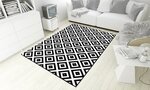 Tapis de salon Black&White 120 x 180 cm - Noir