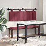 vidaXL Tête de lit suspendue Bordeaux Tissu