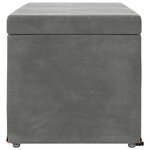 vidaXL Tabouret Gris foncé 81 x 41 x 40 cm Velours et Bois Composite
