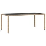 vidaXL Ensemble de salle à manger de jardin 9 pièces avec coussins en poly rotin beige