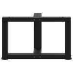 vidaXL Pieds de table basse en T  2 pièces  noir  50 x 25 x (30-31) cm  acier