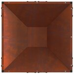 vidaXL Braise Marron 50 x 50 x 35 cm Acier patiné
