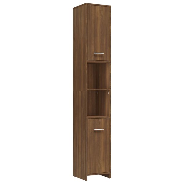 vidaXL Armoire de bain Chêne marron 30x30x183 5 cm Bois d'ingénierie