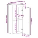 vidaXL Armoire murale de salle de bain avec étagère TULUM Chêne brun