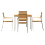 Ensemble de Salle à Manger de Jardin 5 Pièces en Bois Massif d'Acacia