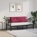 vidaXL Coussin de Dos Bordeaux 140 x 50 cm Tissu en velours côtelé