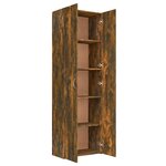 vidaXL Armoire de bureau Chêne fumé 60x32x190 cm Bois d'ingénierie