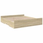 vidaXL Cadre de lit avec tiroirs sans matelas chêne sonoma 180x200 cm