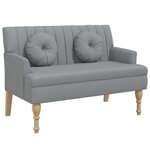 vidaXL Banc avec coussins gris clair 113x64 5x75 5 cm tissu