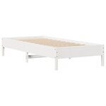 vidaXL Lit bibliothèque sans matelas blanc 90x190cm bois de pin massif