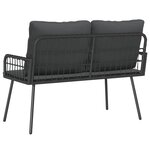 vidaXL Banc de jardin avec coussin Anthracite 114 x 64 x 90cm Acier