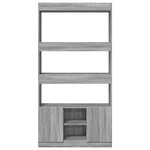 vidaXL Buffet haut sonoma gris 92x33x180 cm bois d'ingénierie