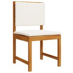 vidaXL Ensemble de salle à manger de jardin avec coussins - Bois d'acacia massif 4 pièces