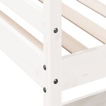 vidaXL Lit superposé avec bureau blanc 90x190 cm bois de pin massif