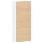vidaXL Armoire à chaussures Blanche 80x35.5x180 cm Bois d'ingénierie