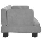 vidaXL Canapé pour enfants gris clair 60x40x30 cm velours