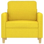 vidaXL Fauteuil Jaune clair 60 cm Tissu